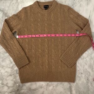 Crewcuts camel cable knit cashmere sweater size 8/9